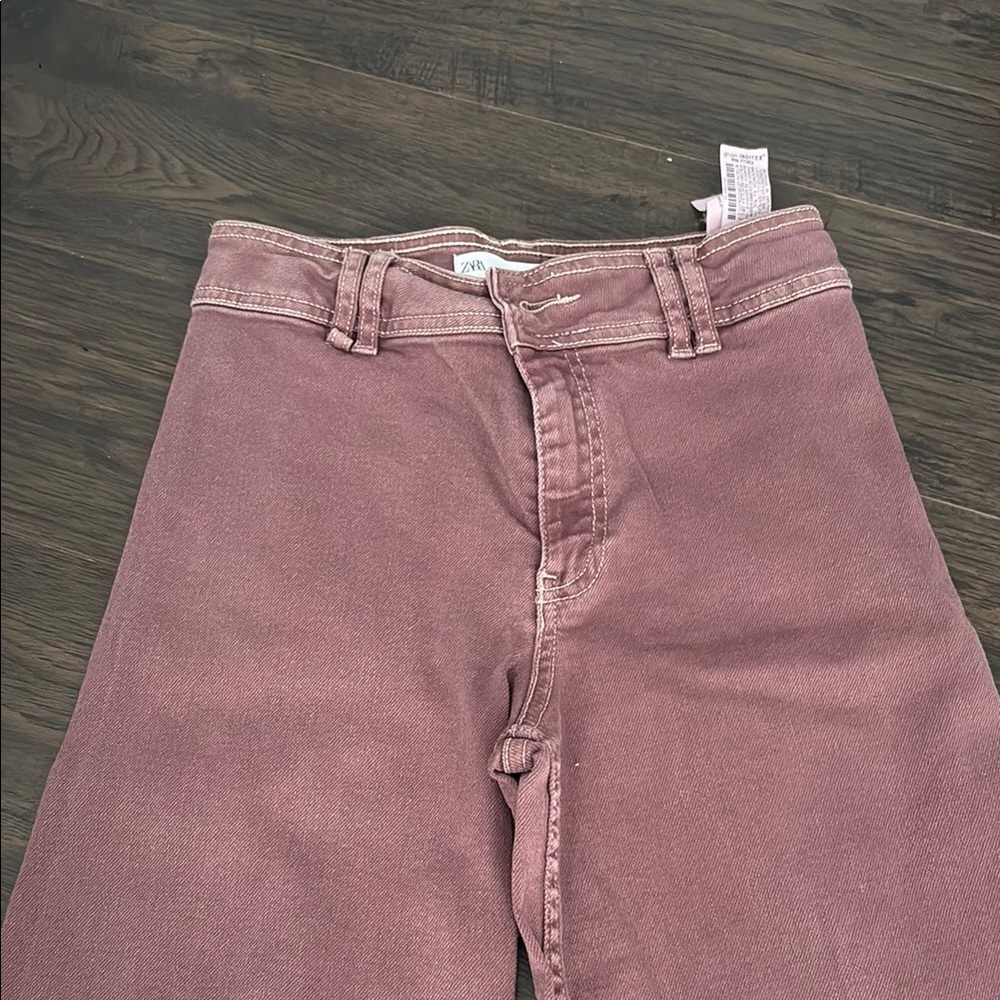 Zara High-Rise Pink Denim Jeans